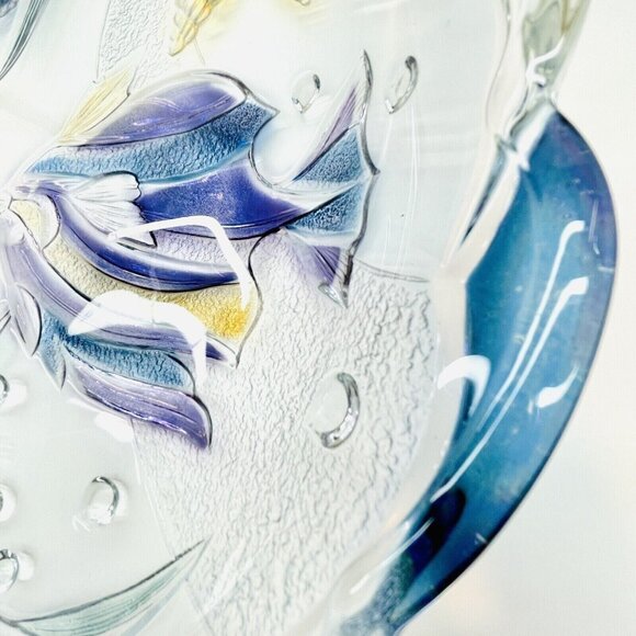 XL 15" Mikasa Glass Serving Platter Round "Savoir Vivre Key Largo" Pattern Japan - Picture 7 of 15